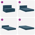 vidaXL Canapé-lit pliable Bleu 70 x 72 x 60 cm Tissu