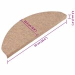 vidaXL Tapis d'escalier auto-adhésifs 20 Pièces beige 65x22 5x3 5 cm