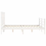 vidaXL Cadre de lit sans matelas blanc 140x190 cm bois massif
