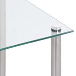 vidaXL Tables gigognes 3 Pièces Transparent Verre trempé