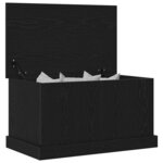 vidaXL Boîte de Rangement Chêne noir 70 x 40 x 28 cm Bois d'ingénierie