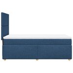 vidaXL Sommier à lattes de lit avec matelas Bleu 80x200 cm Tissu