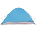 vidaXL Tente de camping à dôme 4 personnes bleu imperméable