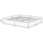 vidaXL Cadre de lit bois massif 160x200 cm