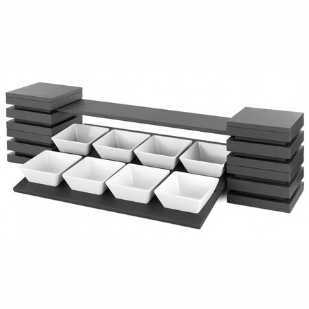 Kit présentoir buffet cubic® 2 niveaux avec 8 bols carrés - pujadas -  - dm laquée et mélamine