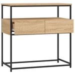 vidaXL Table console chêne sonoma 75x40x75 cm bois d'ingénierie