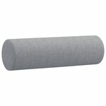 vidaXL Canapé 2 places avec oreillers gris clair 120 cm tissu