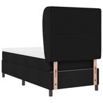 vidaXL Lit à ressorts avec matelas Noir 80 x 200 cm tissu