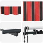 vidaXL Auvent Rétractable orange et marron 300 x 250 cm