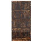 vidaXL Buffet haut avec portes chêne fumé 68x37x142 cm bois ingénierie