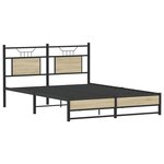 vidaXL Cadre de lit sans matelas chêne sonoma 137x190 cm