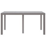 vidaXL Table de Jardin Gris clair 150 x 100 x 73 cm polyrotin