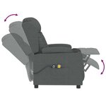vidaXL Fauteuil électrique de massage Gris foncé Tissu