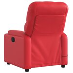 vidaXL Fauteuil de massage inclinable électrique rouge similicuir