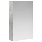 vidaXL Armoire Miroir de Salle de Bain Gris béton 30 x 10 5 x 50 cm