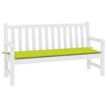 vidaXL Coussin de banc de jardin vert brillant 200x50x4cm tissu oxford