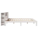 vidaXL Lit bibliothèque sans matelas blanc 200x200 cm bois pin massif