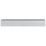 vidaXL Lit surélevé de jardin 320x40x45 cm Acier galvanisé Argenté