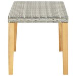 vidaXL Banc de jardin 120 cm Gris Résine tressée et bois d'acacia