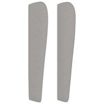 vidaXL Tête de lit avec oreilles Gris clair 203x23x118/128 cm Tissu
