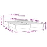 vidaXL Cadre de lit sans matelas bleu foncé 140x200 cm velours