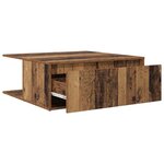 vidaXL Table basse Vieux bois 80 x 80 x 31 cm Bois d'ingénierie