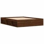 vidaXL Cadre de lit chêne marron 140x190 cm