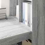 vidaXL Bureau Gris Sonoma 122 x 67 x 145 cm Bois d'ingénierie