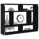 vidaXL Étagère murale Chêne noir 75x16x55 cm Bois d'ingénierie