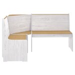 vidaXL Ensemble à manger REINE 3 Pièces marron miel blanc bois pin massif