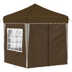 vidaXL Tente de fête pop-up 195 x 195 x 245 cm Taupe Tissu Oxford