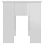 vidaXL Table basse Blanc brillant 101x49x52 cm Bois d'ingénierie