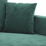 vidaXL Canapé à 3 places Vert foncé 180 cm Velours