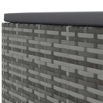 vidaXL Salon de jardin 6 Pièces avec coussins Gris Résine tressée