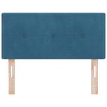 vidaXL Tête de Lit LED Capitonnée Bleu Foncé 100 cm en Velours