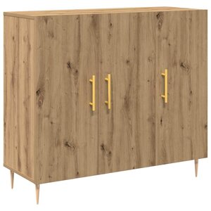 vidaXL Buffet chêne artisanal 90 x 34 x 80 cm Bois d'ingénierie