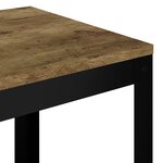 Vidaxl table d'appoint marron foncé et noir 40x40x45 cm mdf et fer