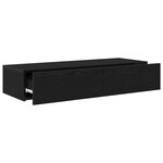 vidaXL Étagère murale avec tiroirs noir 100x36x19 cm bois d'ingénierie
