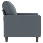 vidaXL Fauteuil Gris foncé 60 cm Velours