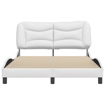 vidaXL Cadre de lit avec tête de lit Blanc 140x190 cm Similicuir