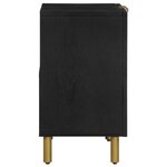 vidaXL Armoire lavabo de salle de bain noir bois d'ingénierie