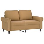 vidaXL Ensemble de canapés 3 Pièces avec coussins marron velours