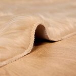 vidaXL Tapis en Peau de Mouton Synthétique Beige 140 x 200 cm