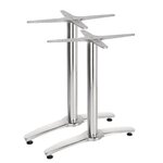 Pied de table double aluminium pour plateau 1100/700 - lot de 2 - bolero -  - aluminium 590x590x673mm