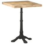 vidaXL Table de bistro 60x60x77 cm Bois de manguier brut