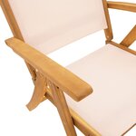 vidaXL Ensemble à manger de jardin 7Pièces bois d'acacia solide textilène