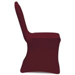 vidaXL Housse de chaise extensible 4 Pièces Bordeaux