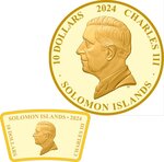 Pièce de monnaie en Or 10 Dollars g 0.5 Millésime 2024 Smart Collection LUNAR YEAR