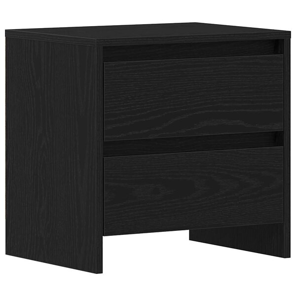 vidaXL Cabinet de chevet avec tiroir Chêne noir 45 x 34 x 44.5 cm