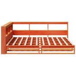 vidaXL Lit bibliothèque sans matelas cire marron 135x190 cm pin massif